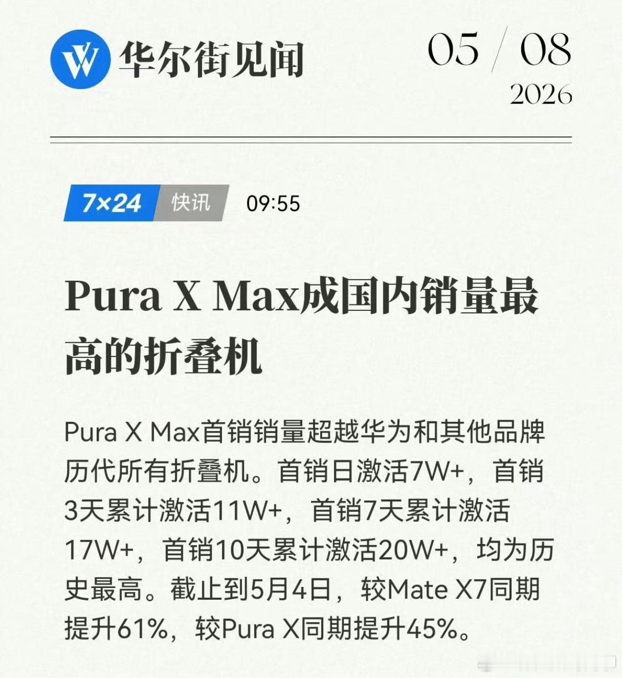 华为大阔折销量创折叠屏历史新高看见没 这就是实力阔折叠阔感生活