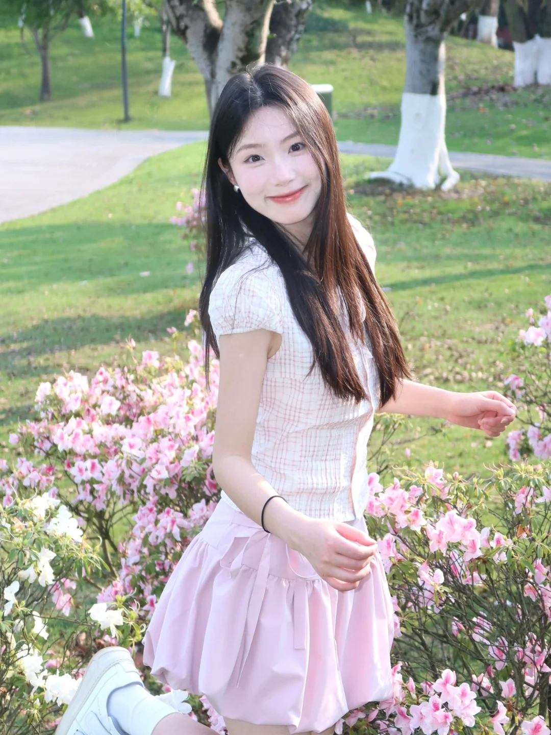 又和花花合影咯！