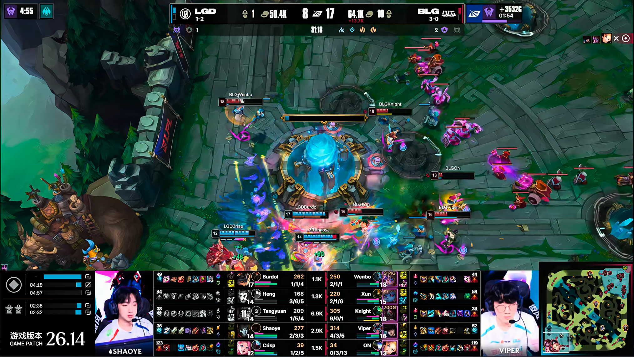 BLG 2-1 LGD多的说不了！LGD打不过BLG都是意料之中！唯一的悬念就是
