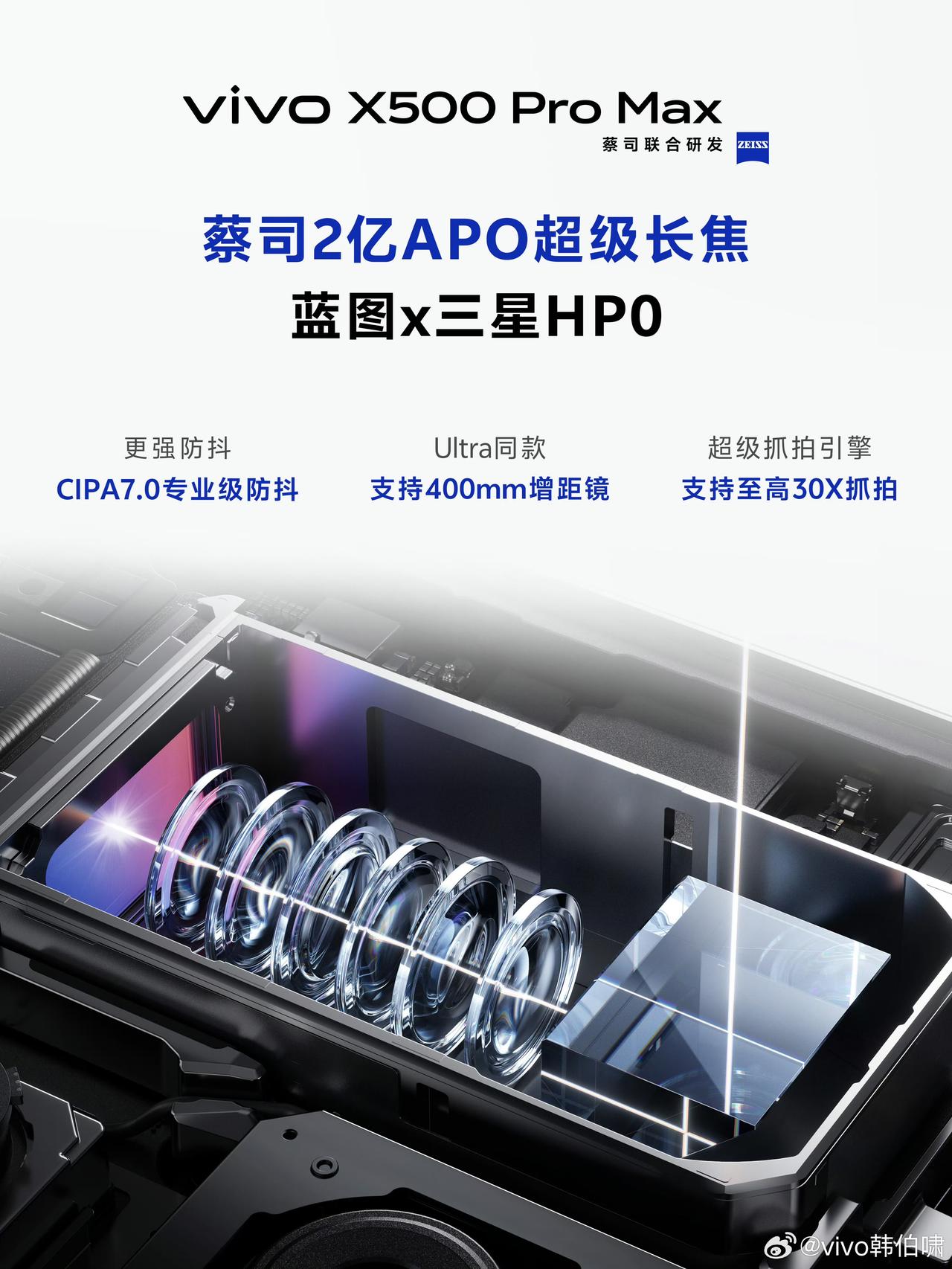 vivo X500 Pro Max

蔡司 2 亿 APO 超级长焦：1/1.4