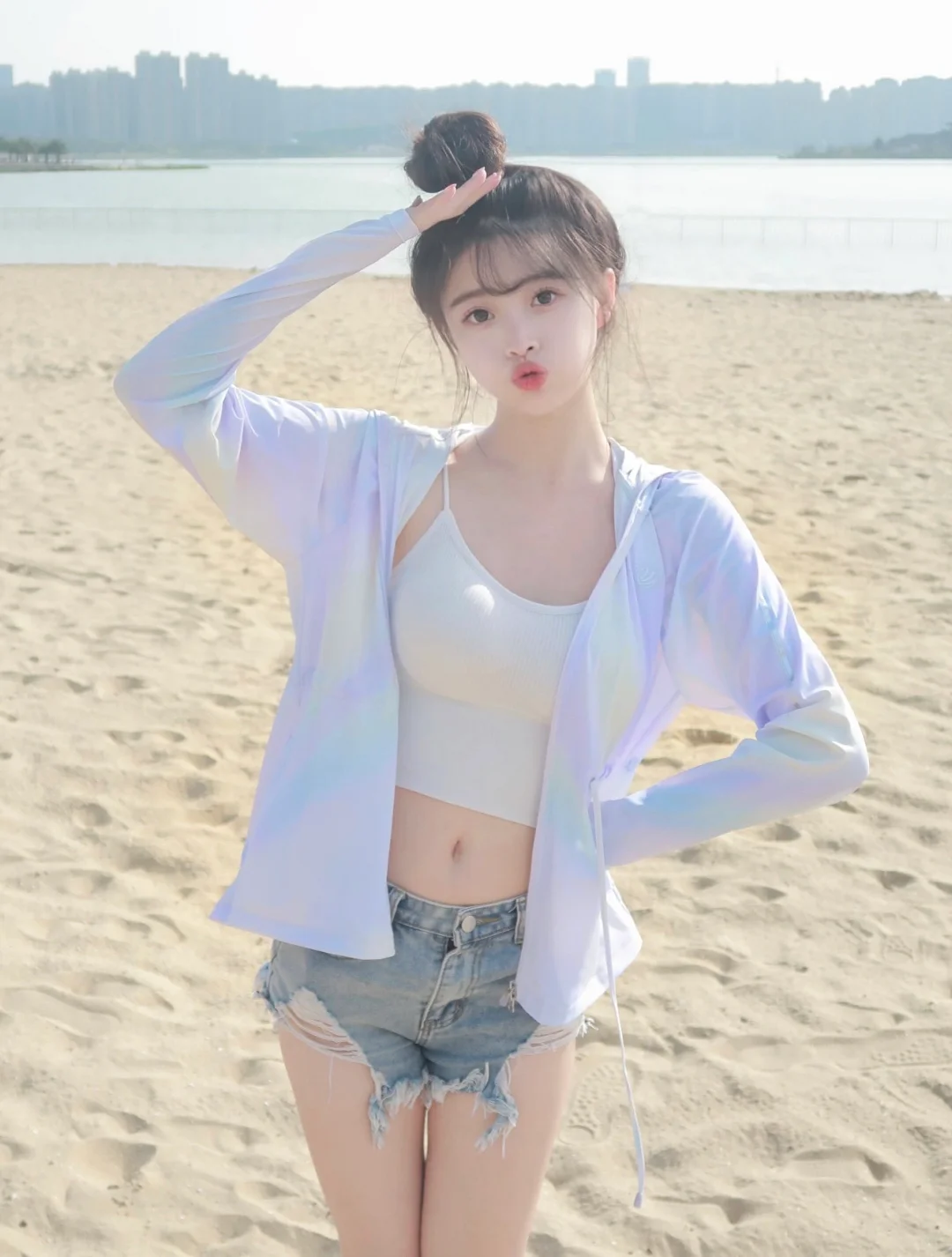 去沙滩边晒晒太阳~