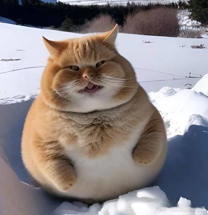 独生子小猫出生17天胖成猪咪 圆滚滚的身材，浑身软乎乎的，看着就没一点运动细胞，