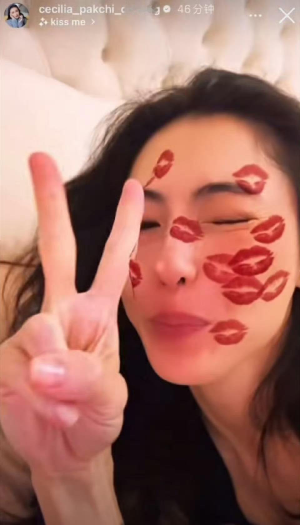 12月25日，张柏芝公开晒出了和第三个儿子互动的视频，这还是她为数不多主动晒出小