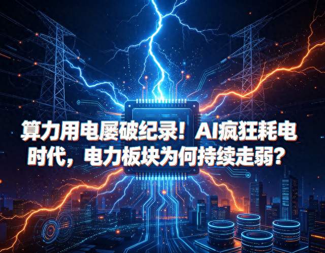 算力用电屡破纪录！AI疯狂耗电时代，电力板块为何持续走弱？