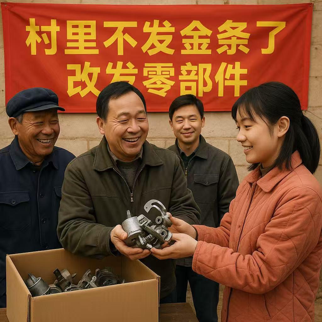 村里不发金条改发零部件了。听说还可以按需取用