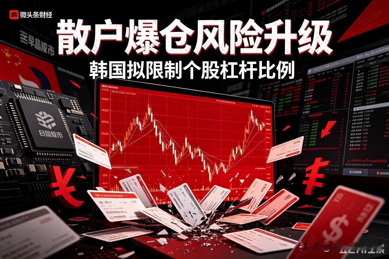 疯狂去杠杆！韩国出手管控借钱炒股，个股杠杆资金上限锁定20%
 
近期韩股剧烈震