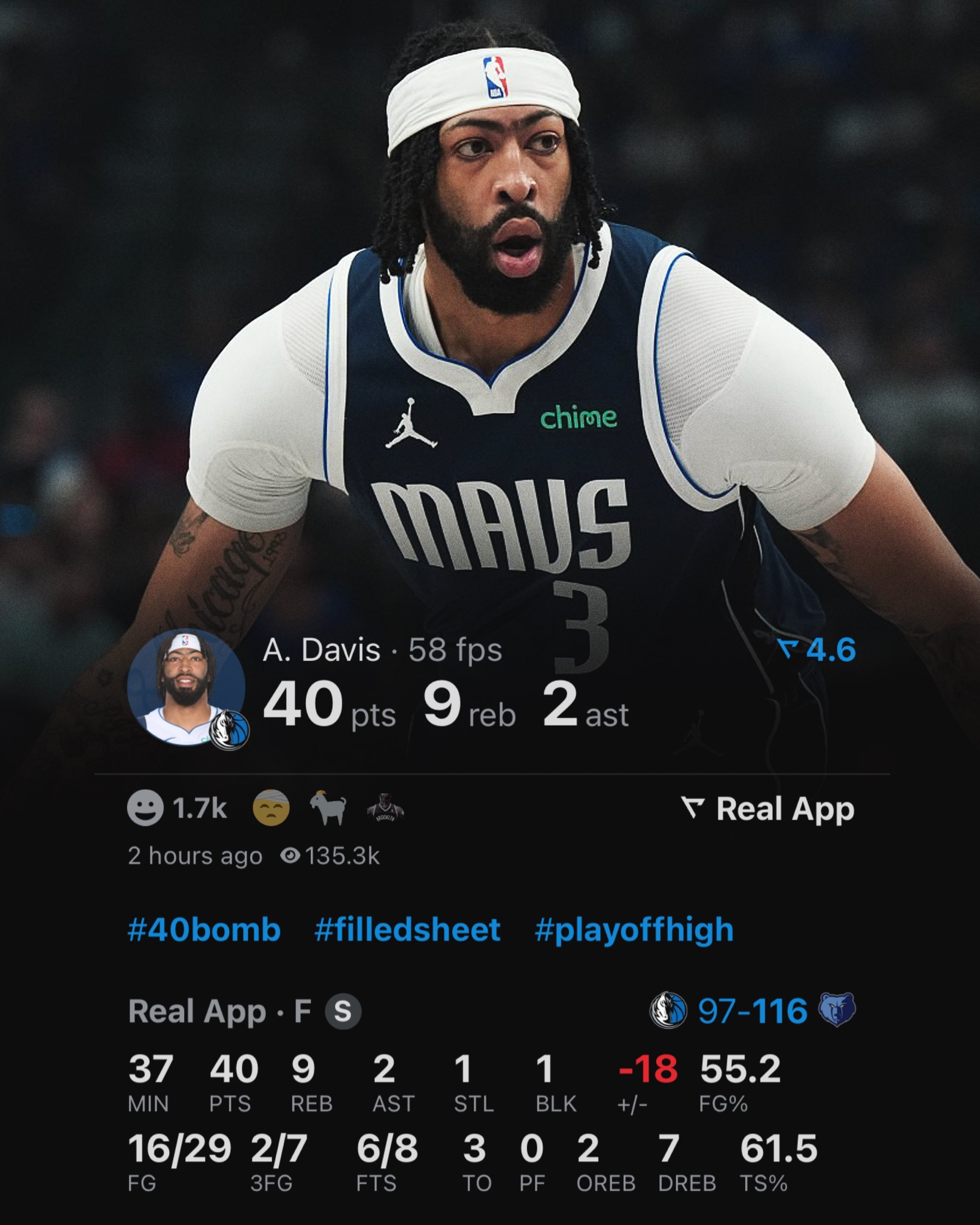 浓眉尽力了。NBA ​​​