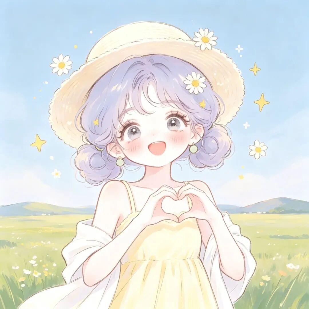 女生头像｜山野有风，花开正好