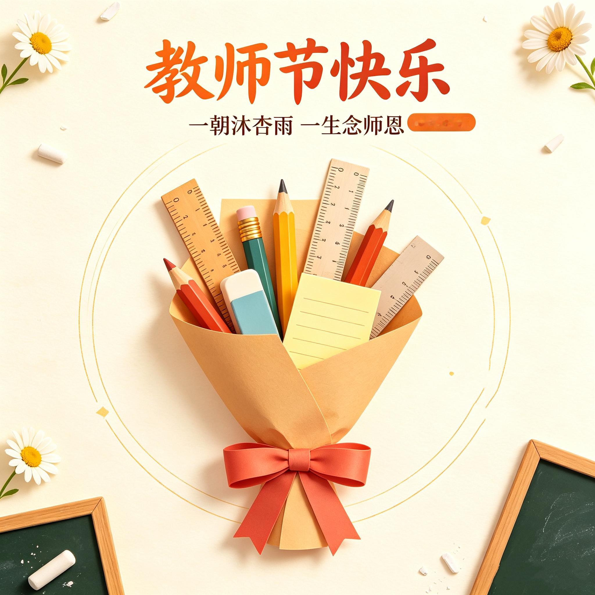 今日教师节，祝天下所有老师们节日快乐，工作顺遂，平安喜乐！感谢每一位老师的悉心教