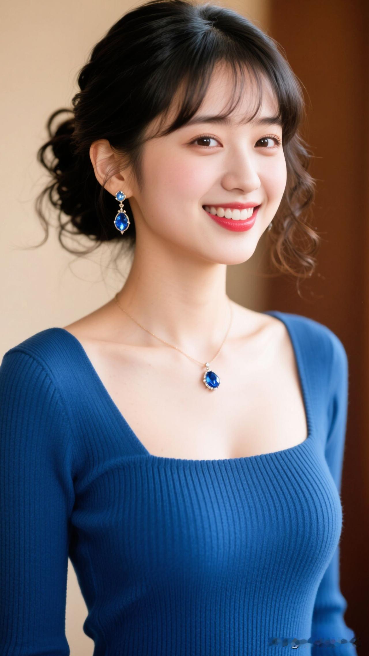 把幽蓝的静谧、宝石的璀璨揉进呼吸，吊带盛着晴光，她的存在就是夏日最鲜活的情诗。薄