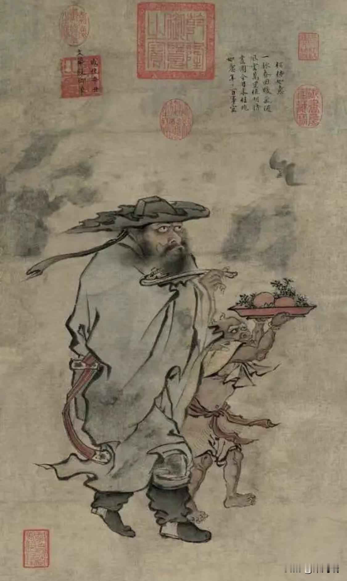 这幅《岁朝佳兆图》是明宪宗朱见深于成化十七年（1481年）创作的纸本设色人物画，