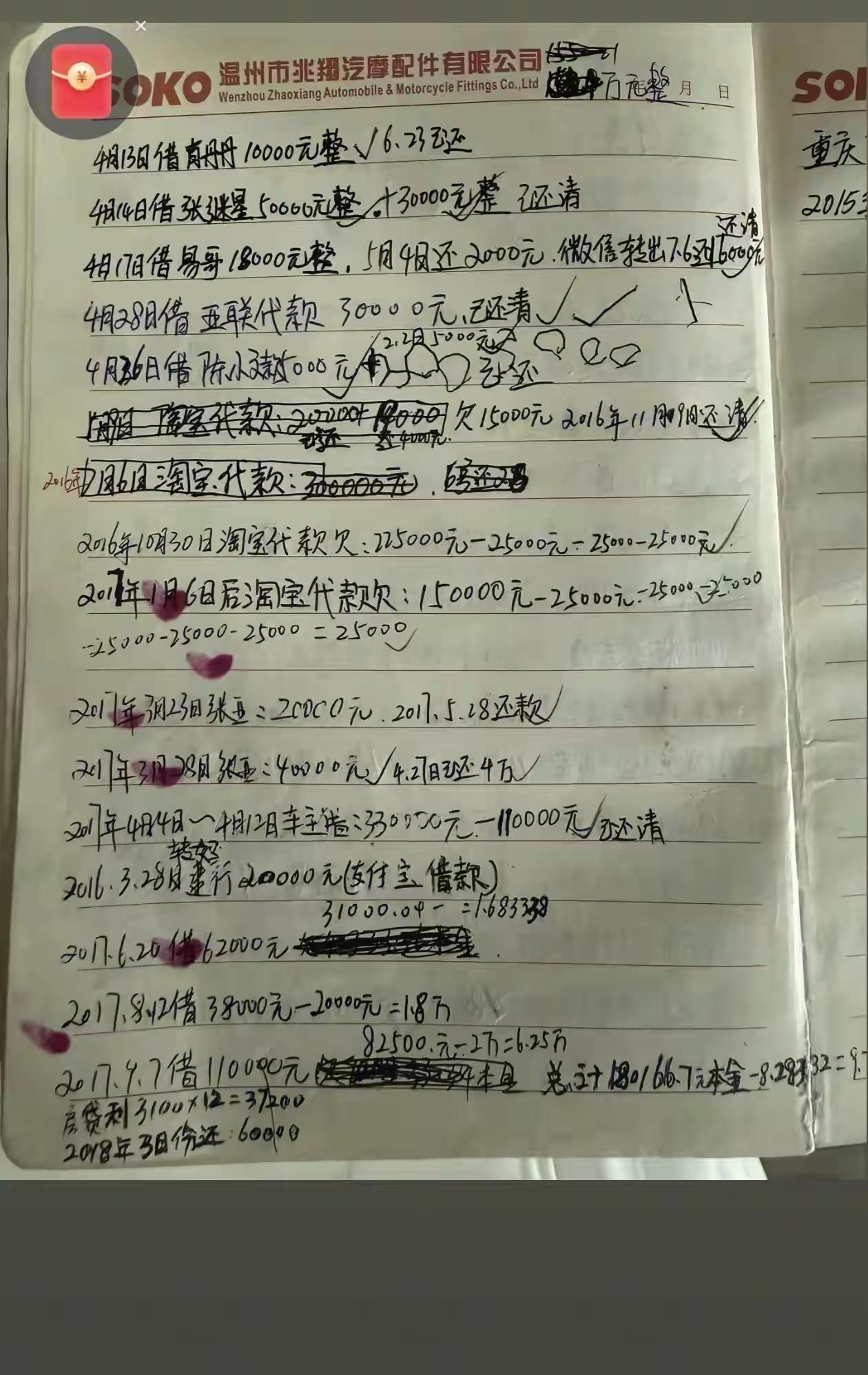 如张雪所说，有关方面的支持帮助：“一个子儿也没有”。
看看这些借条，看来人民创业