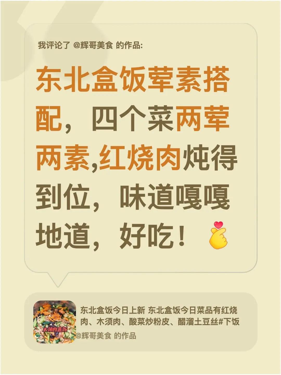 东北盒饭，地道东北味儿！好吃还实惠！我评论了@辉哥美食 的作品：东北盒饭荤素搭配