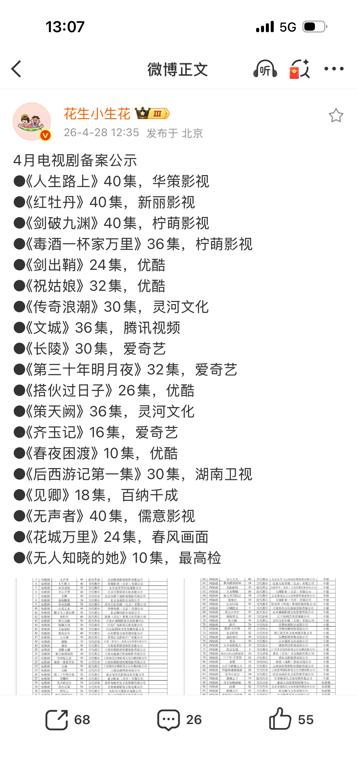 这批备案的比较感兴趣的有：🍃🍃🍃《人生路上》《毒酒一杯家万里》《剑出鞘》《