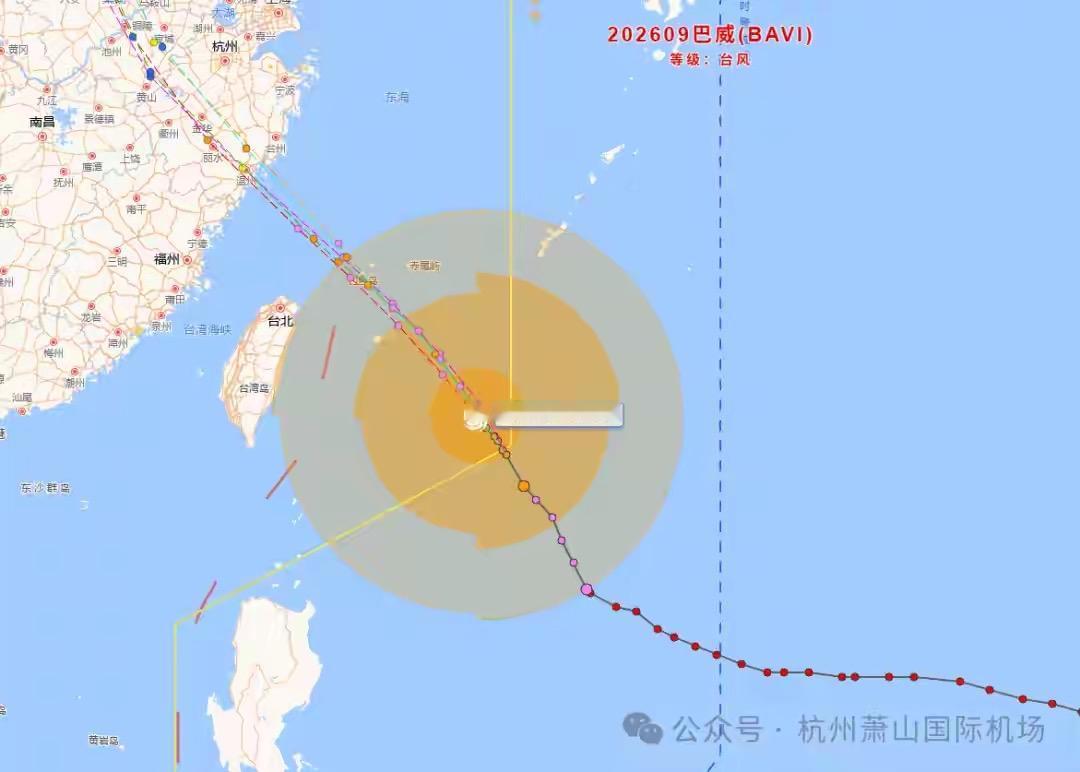 最新提醒！受台风影响，杭州机场取消11日航班升至198架次。受今年第9号台风“巴