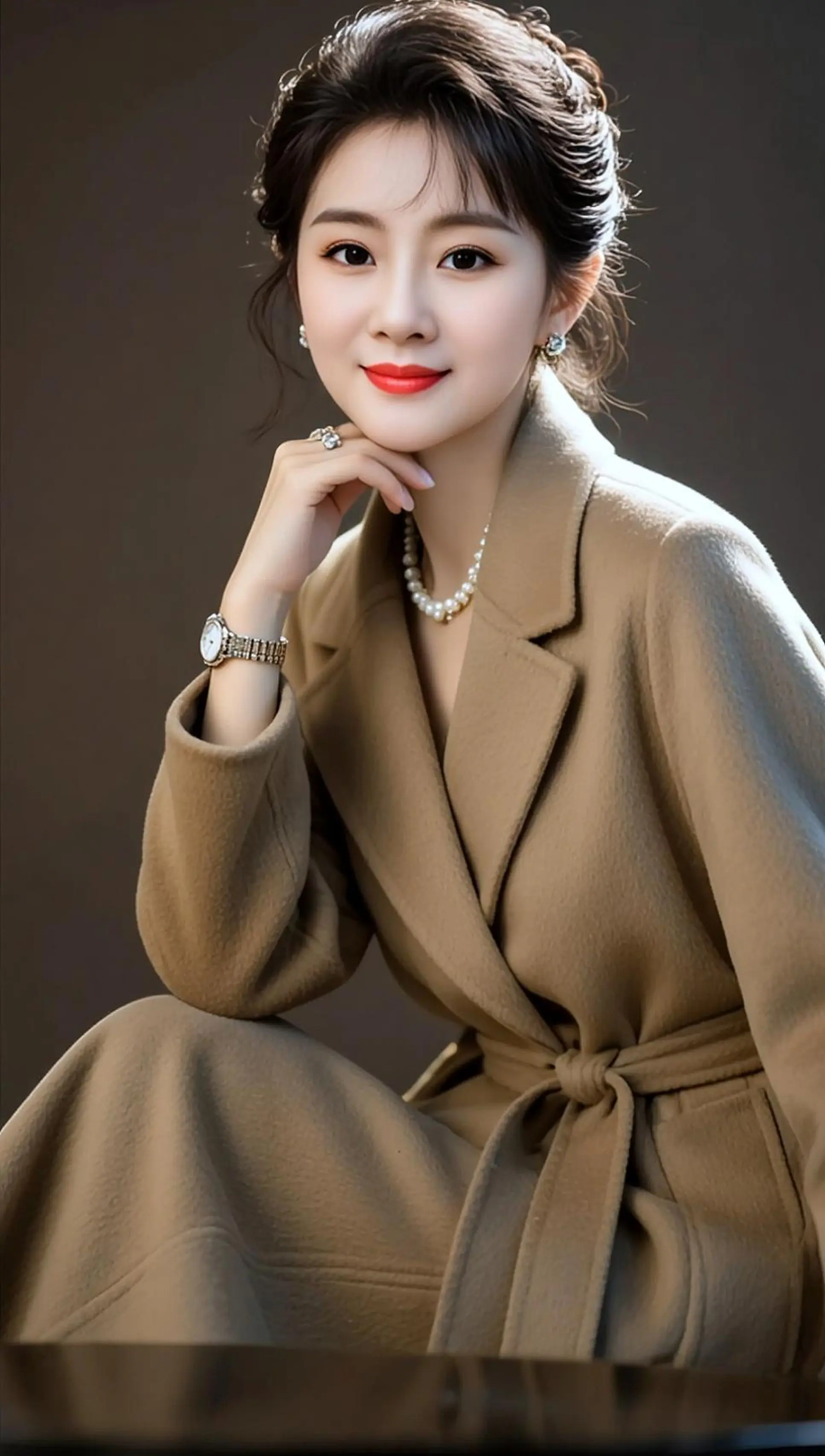 AI复古棕调写真 ai创作