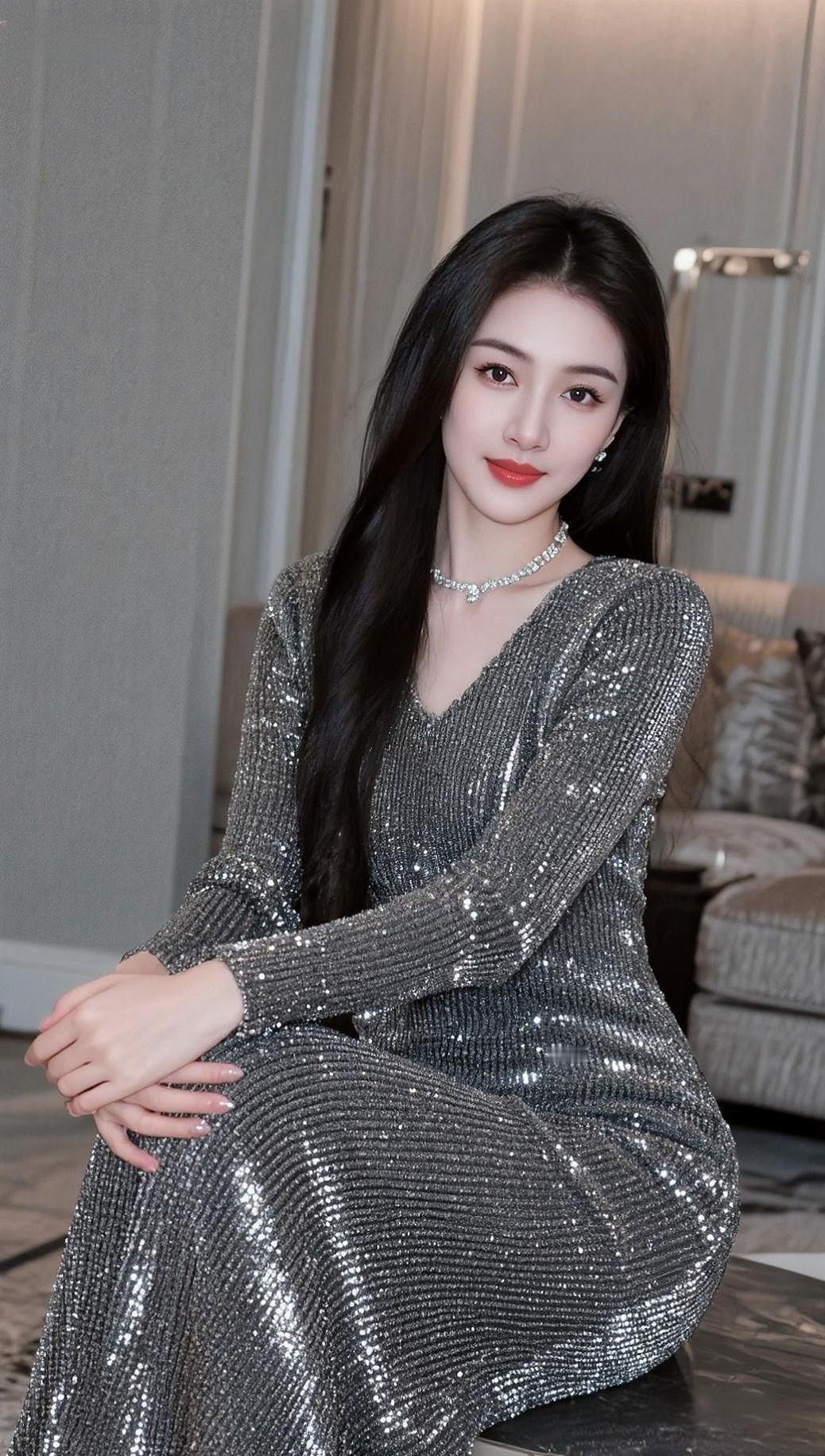 “这一身亮片裙直接把「心动值」拉满——
是不是动了心，又怕要了命？”