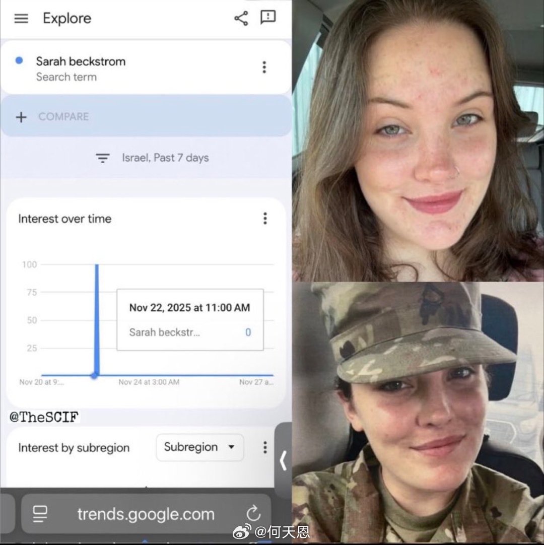 最新消息：在华盛顿特区白宫附近国民警卫队枪击事件发生的四天前，以色列境内有人搜索