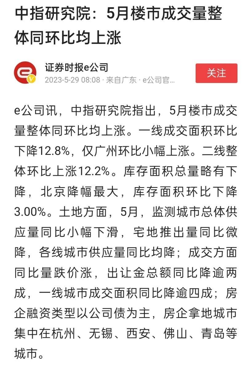 地产数据大块人心，此处掌声响起来！