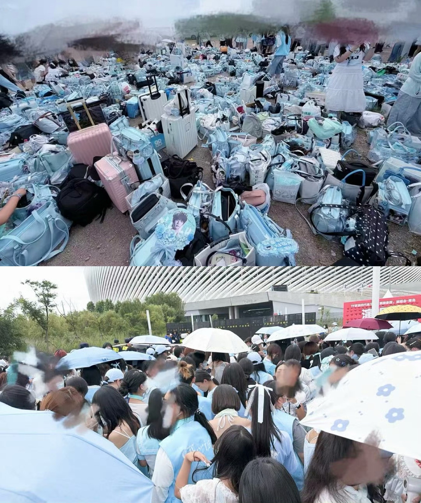 今天四代五公场外线下王橹杰粉丝巨多碧海势在必得了这是！王橹杰线下碧海
