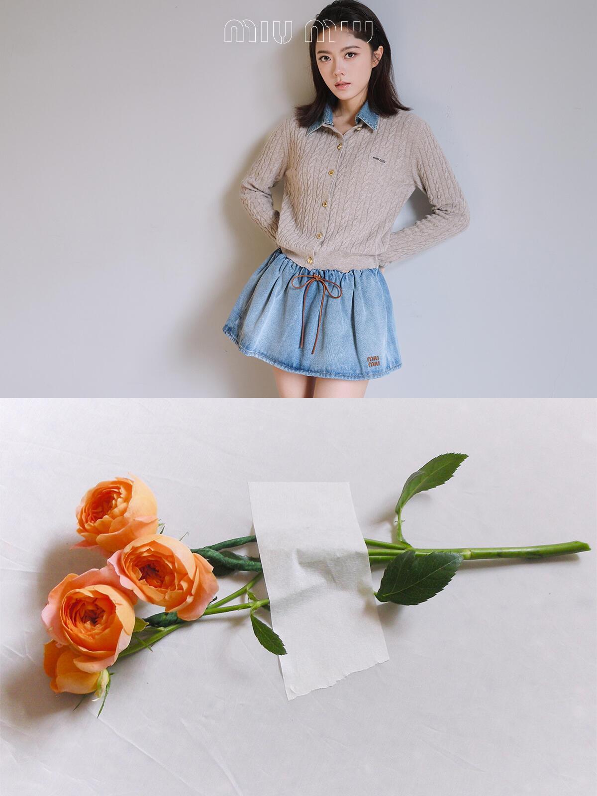 赵今麦｜Miu Miu 七夕品牌大使赵今麦Miu Miu 全新七夕广告大片，花语