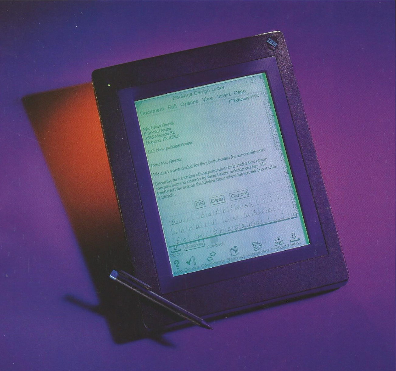 1992年的IBM平板：ThinkPad 700T20MHZ的386CPU，4M