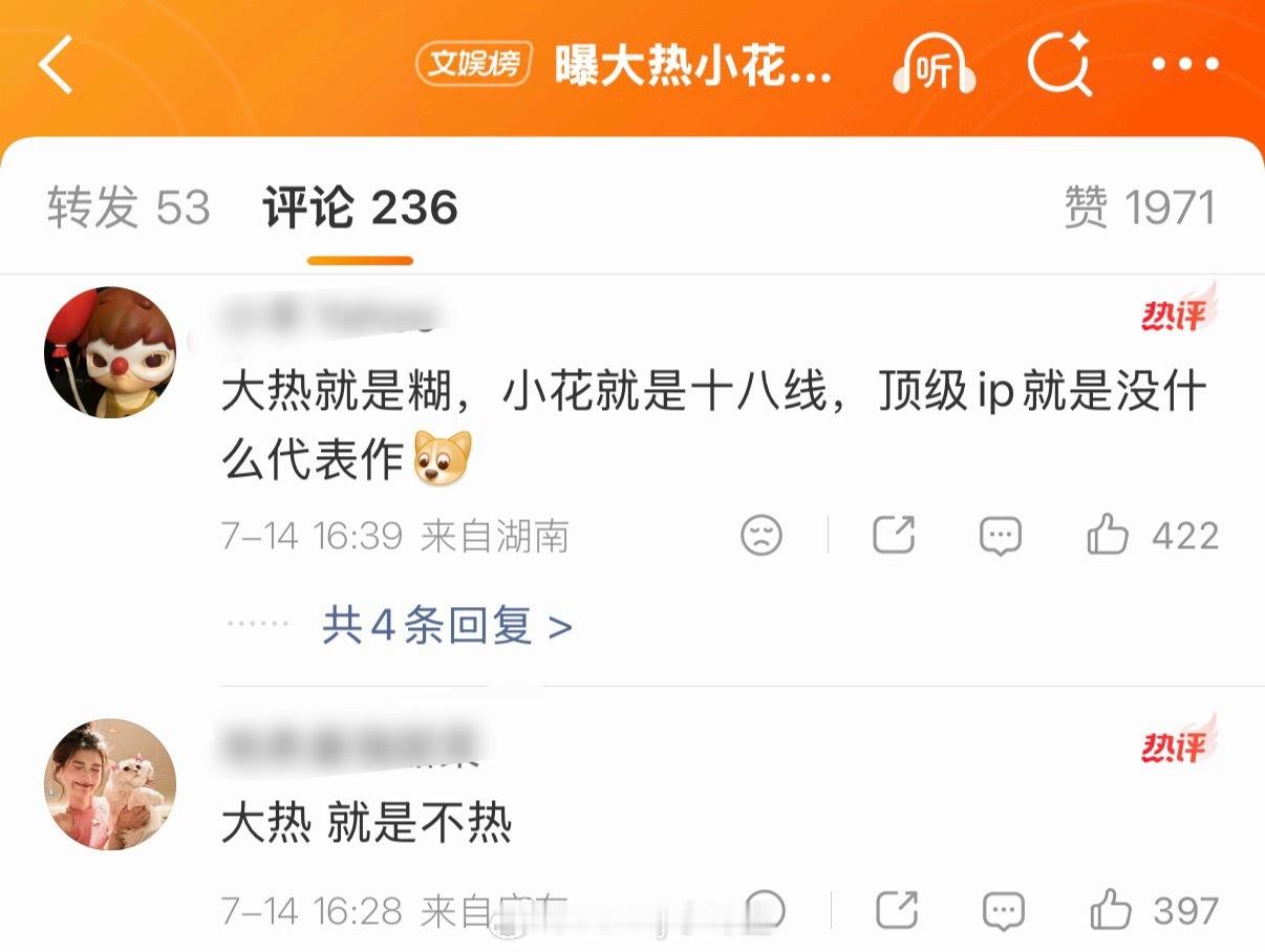 曝大热小花与顶级IP导演恋情，现在网友已经不信什么“大热”了