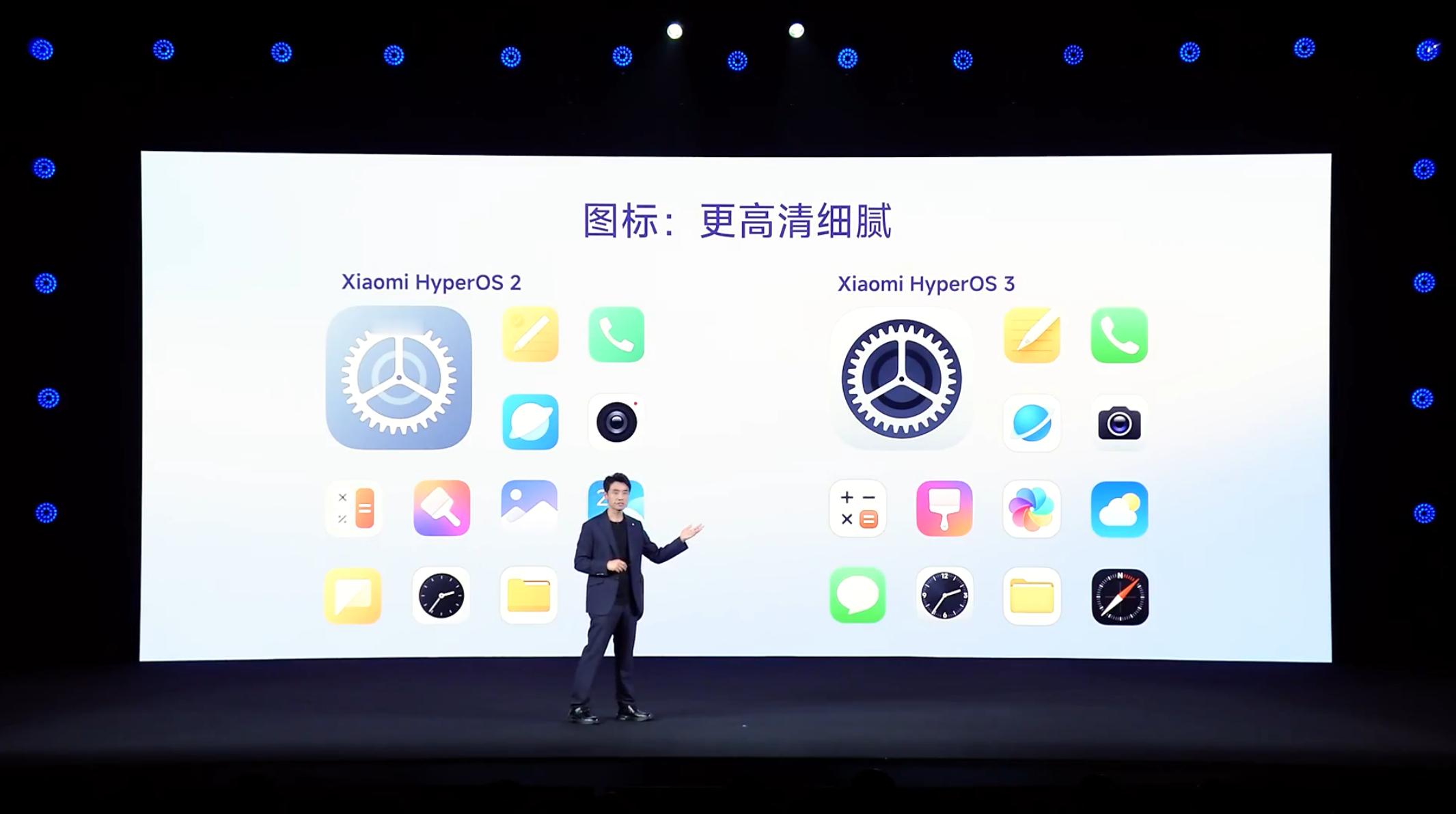 小米澎湃 OS3 重点更新：图标升级。 ​​​