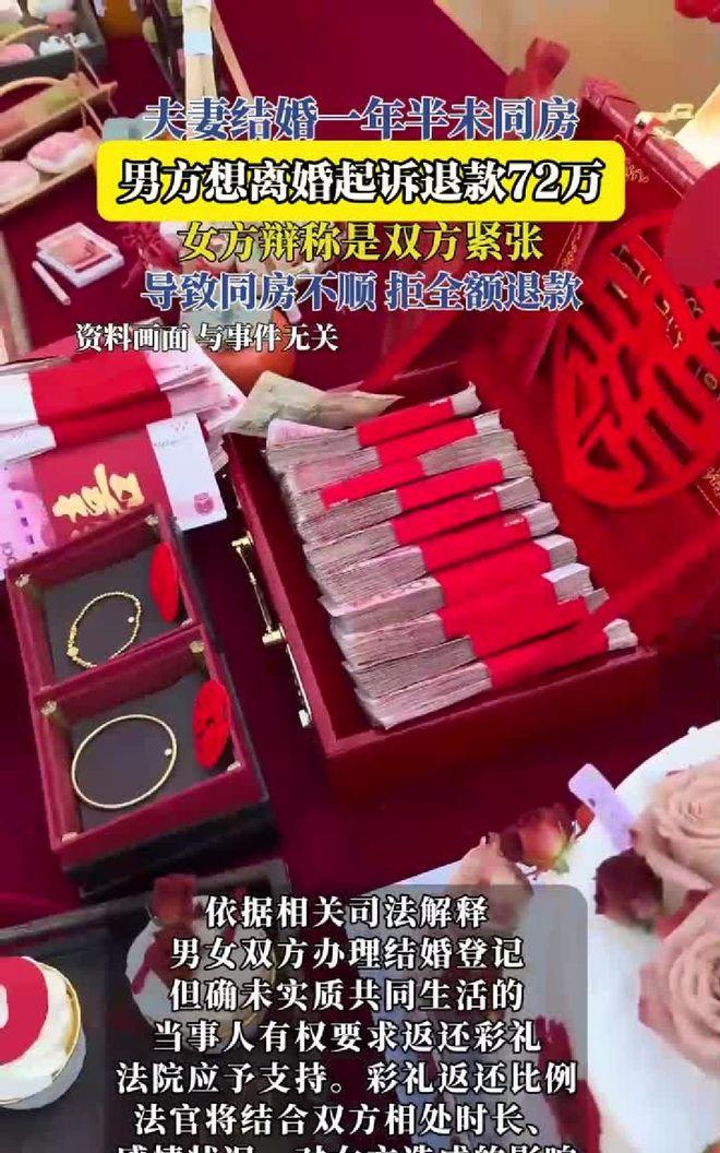 福建闽侯一对夫妻新婚当夜，新郎因初次经历过于紧张，未能顺利与新娘圆房。到了第二天
