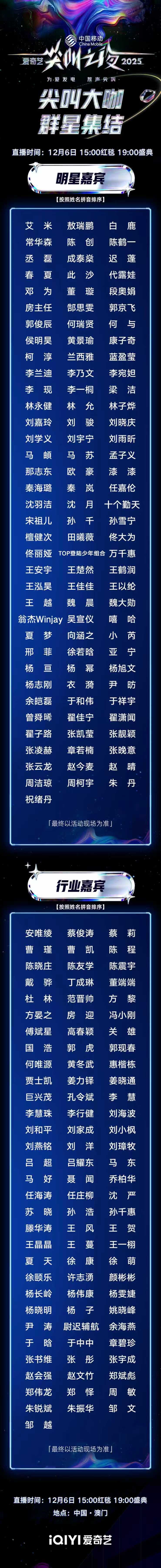 2025尖叫之夜全阵容名单期待！！！ 