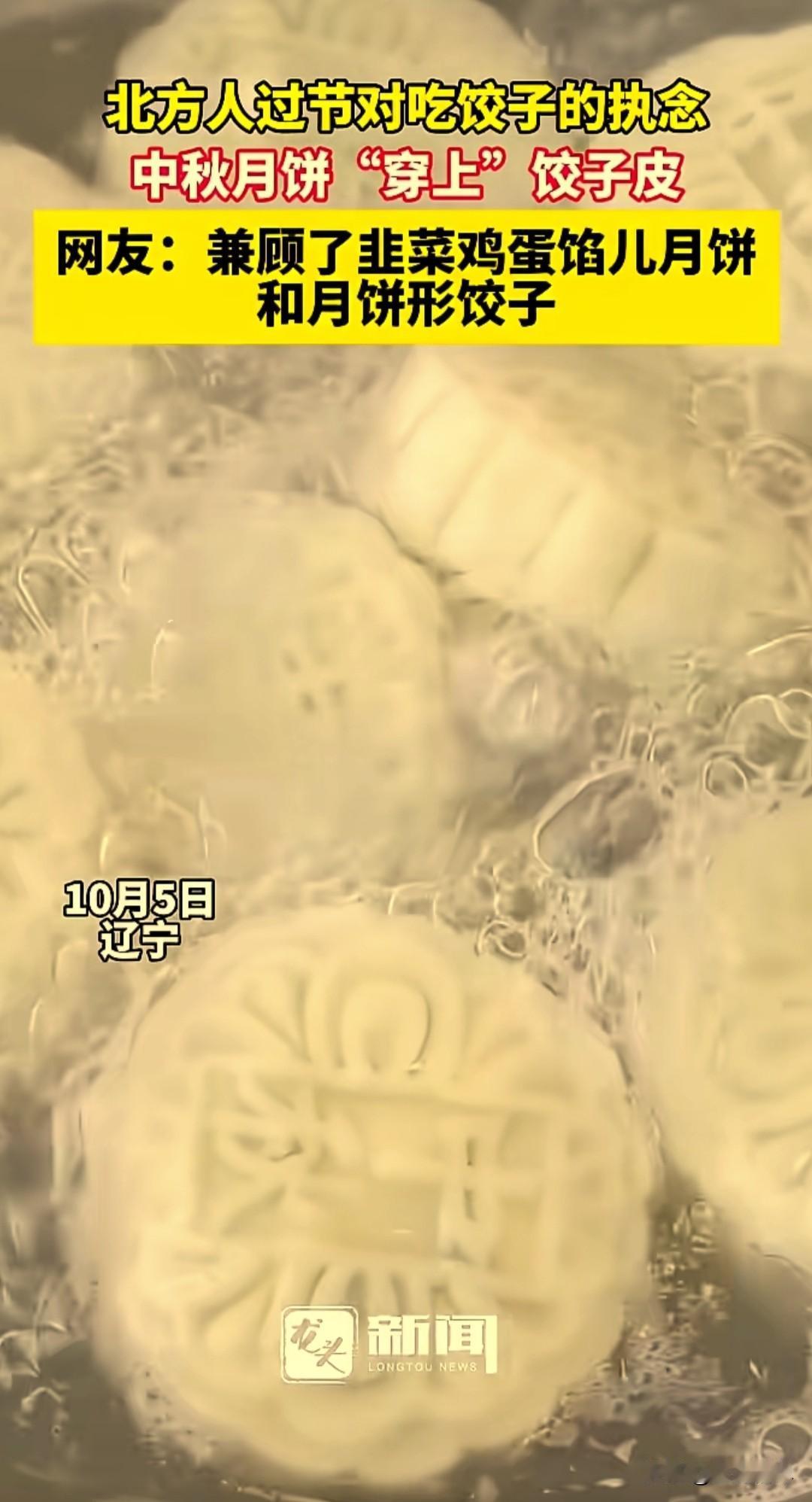 建议全国推广这样的饺子月饼，这种月饼我吃不腻，这创意绝了，北方人对过节时吃饺子的