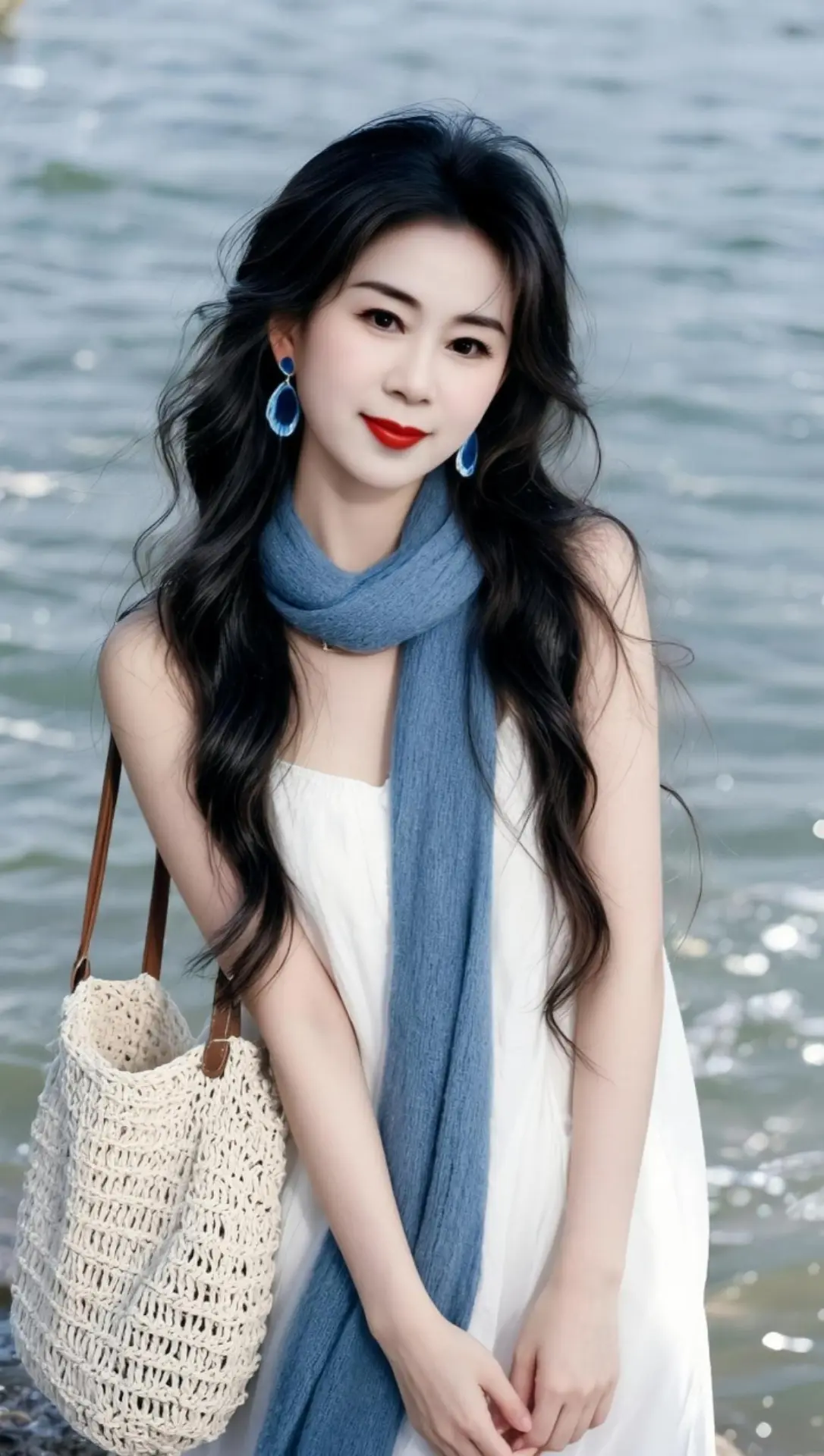 AI海滨清新照 随变ai随便玩