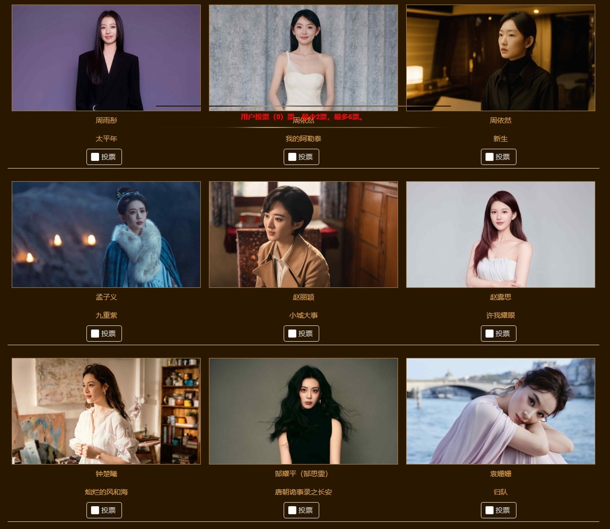 【金鹰奖最佳女主角参评名单】我心中的金鹰奖获奖人选 第33届中国电视金鹰奖第二阶