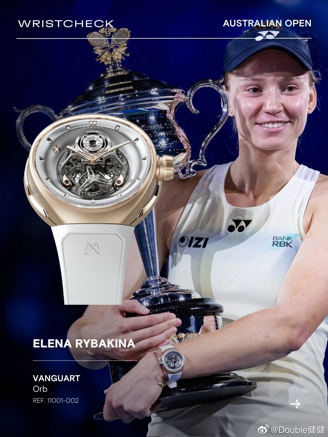 莱巴金娜这块手表⌚️价值230,000美元亚洲女网TOP10:3. 莱巴金娜🇰