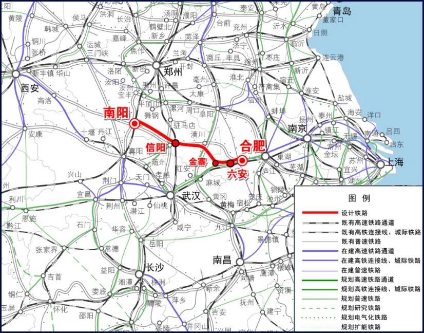 喜讯，河南又一条高铁迎来最新进展。
近日，新建南阳至信阳至合肥铁路环境评估报告、
