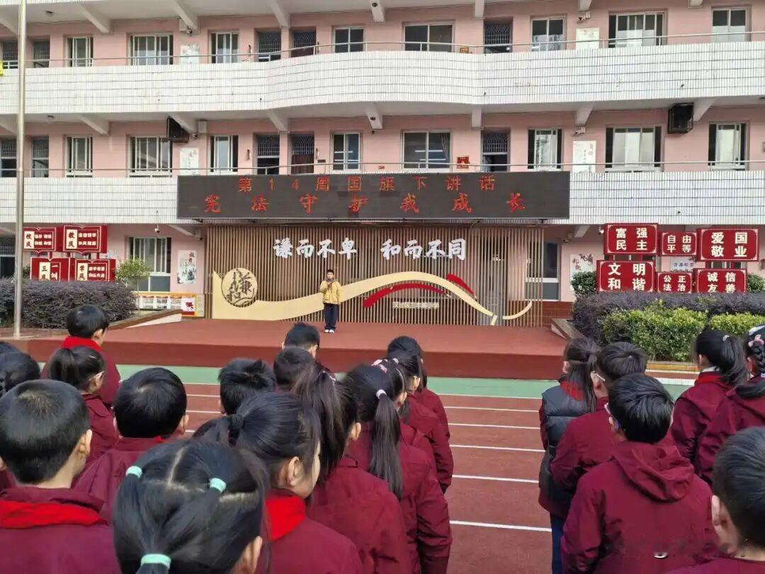 近日，汉台区三丰阁小学围绕“法润童心，护航成长”主题，组织开展了一系列宪法宣传教