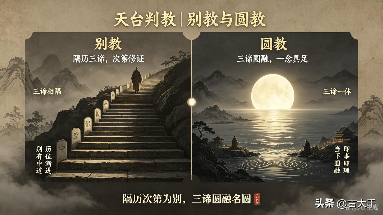 开权显实——说说别教与圆教

天台宗智者大师判化法四教：藏、通、别、圆。其中别教
