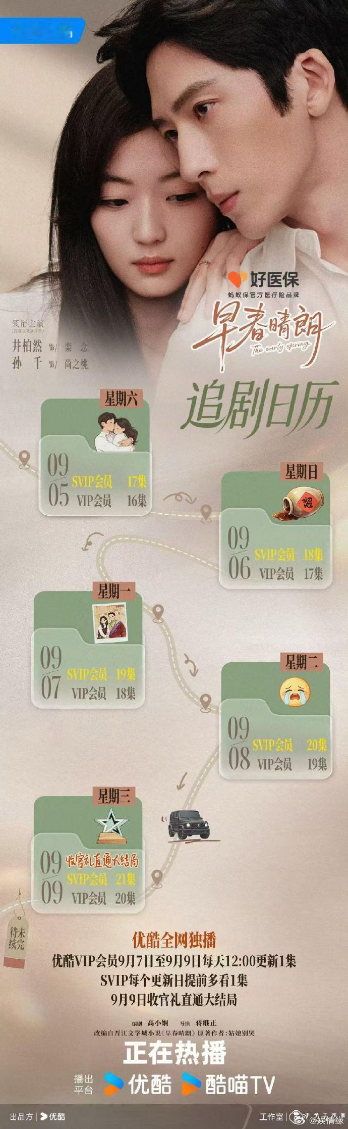 早春晴朗下周还是单更救命，早春晴朗下周还是单更，追剧人继续靠反复刷片段续命 ​​