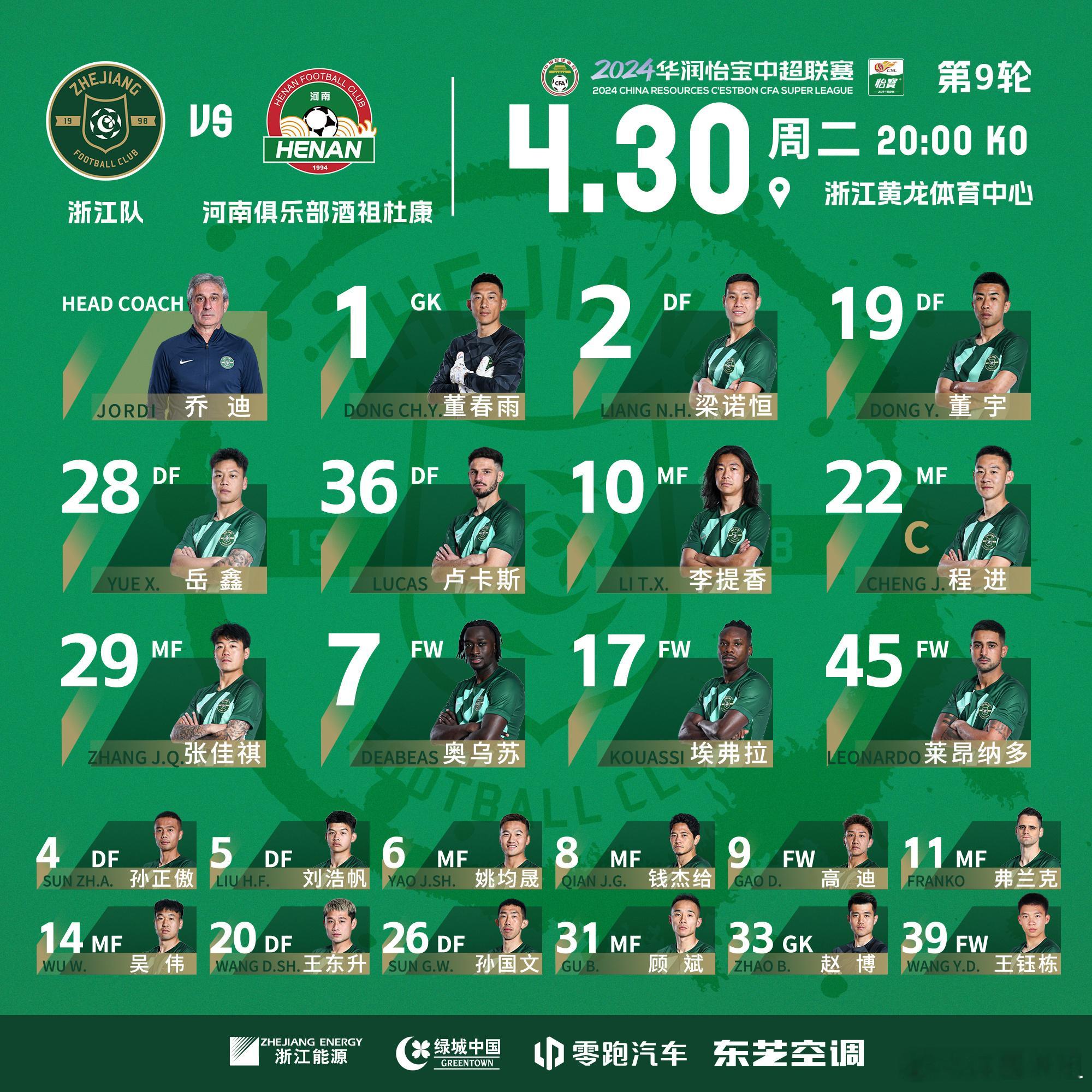 都很优秀#浙江队vs河南队##中超联赛# ​​​