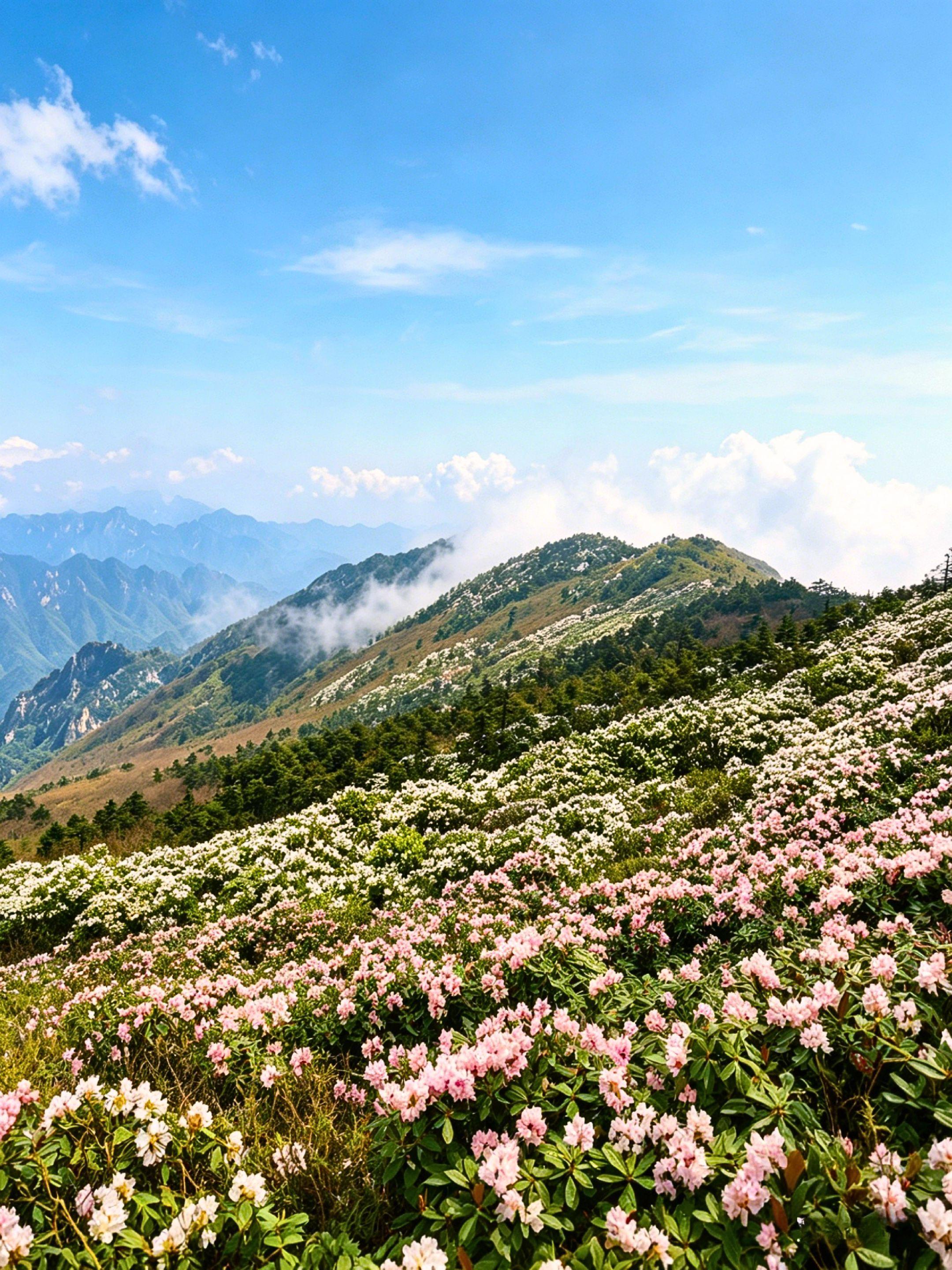 西安1.5h直达20℃牛背梁❗赏高山杜鹃。周末不想人挤人，又想看到高山...