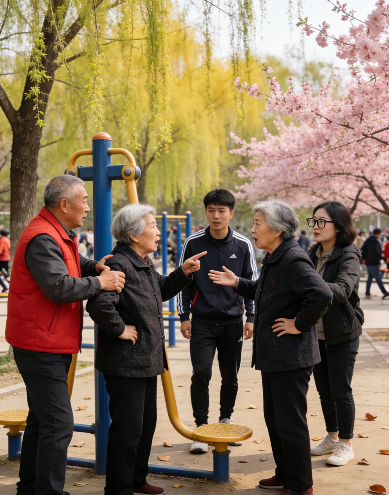 今天闲得无聊，去公园溜达一圈，
碰见个事儿，又好笑又让人感慨，赶紧跟姐妹们唠唠！