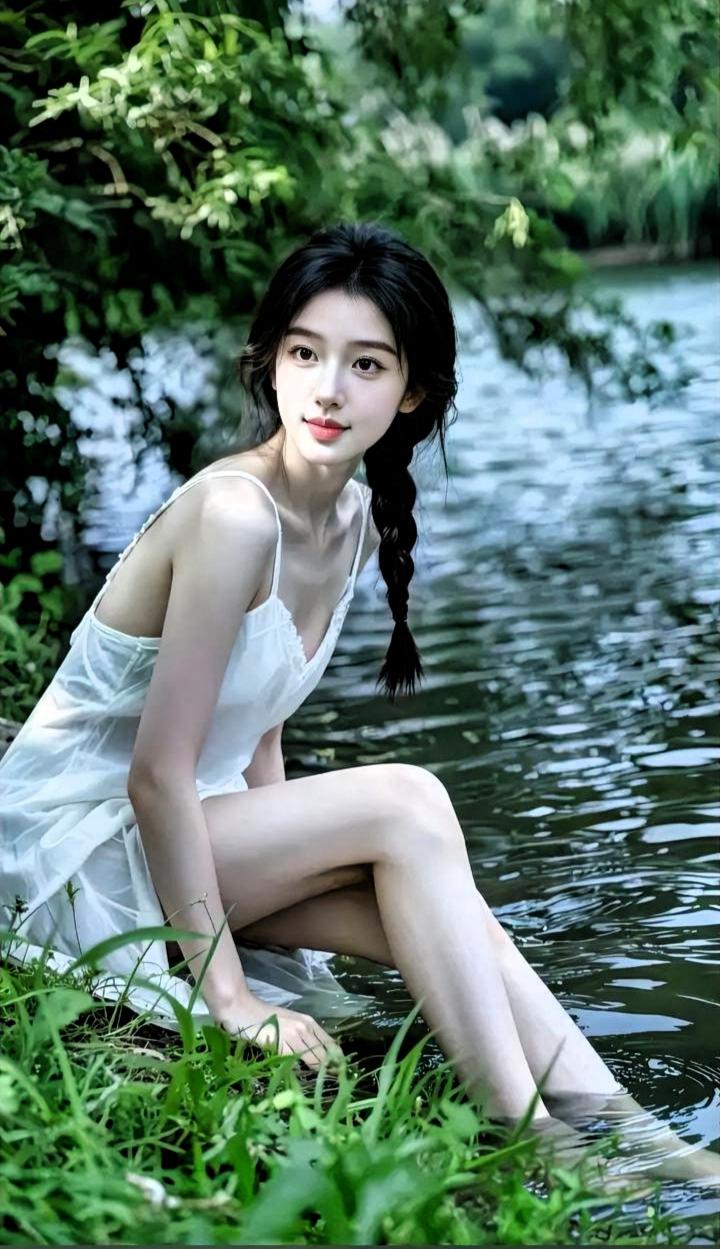 下联：几丈碧潭夏戏莲
个人观点，仅供参考