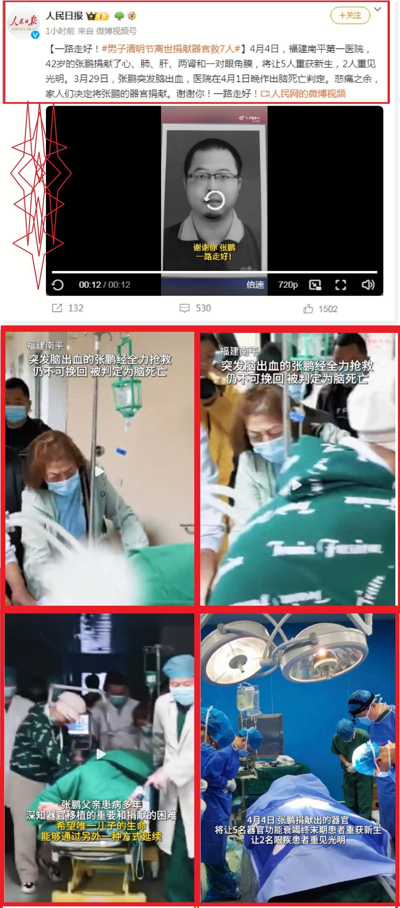 泪目！福建男子清明前夕捐献器官救7人，英雄离世留大爱！网友：感恩一路走好！
 
