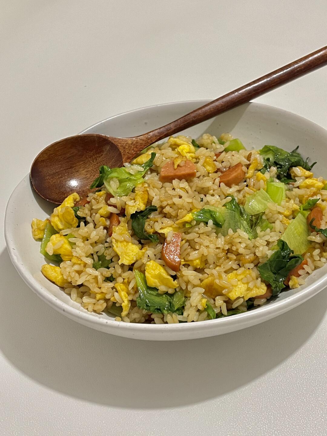 一人食🍚巨好吃的生菜炒饭