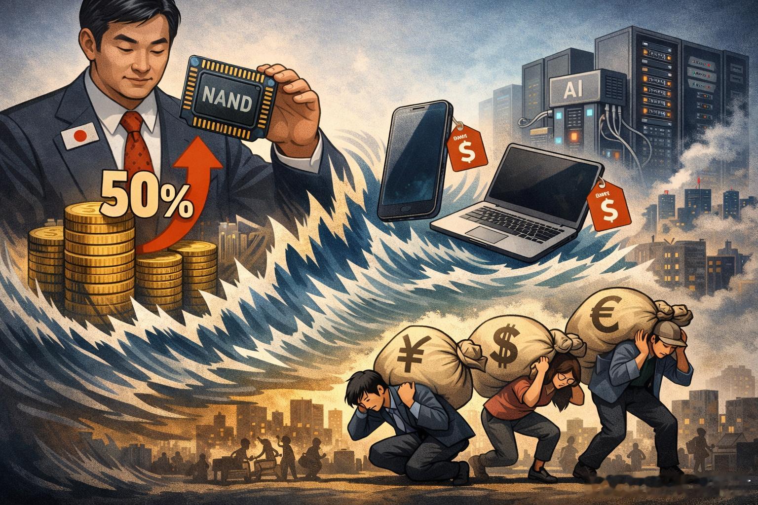 存储芯片涨价潮愈演愈烈存储涨价潮正在失控：当日本巨头一口气提价50%，全球硬件成