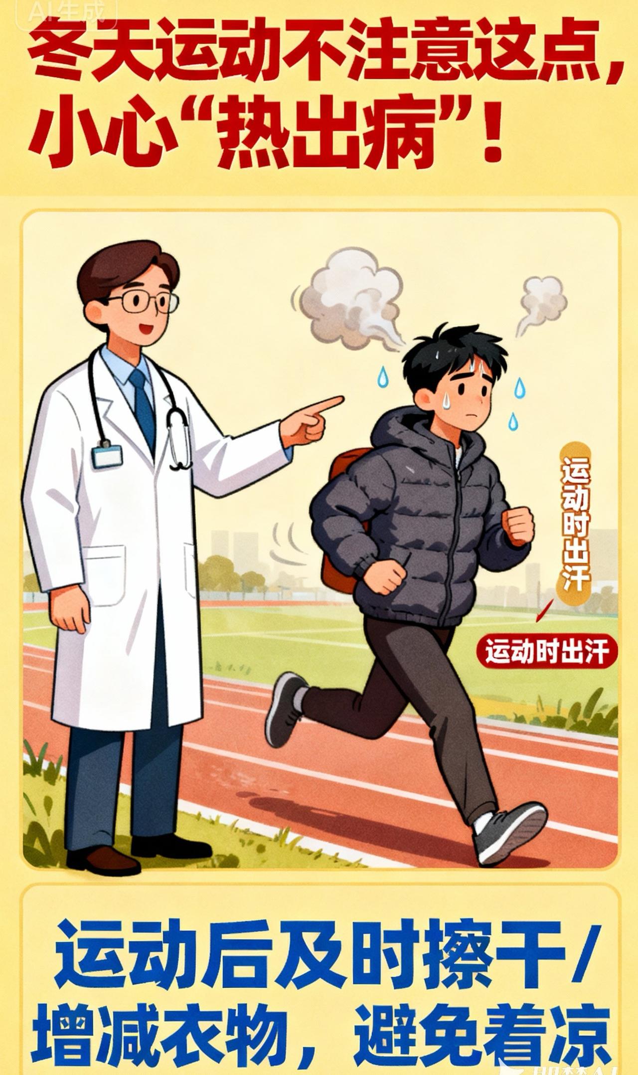 冬天运动不注意这点，小心“热出病”！医生紧急提醒

大冬天也会得热射病？听起来不