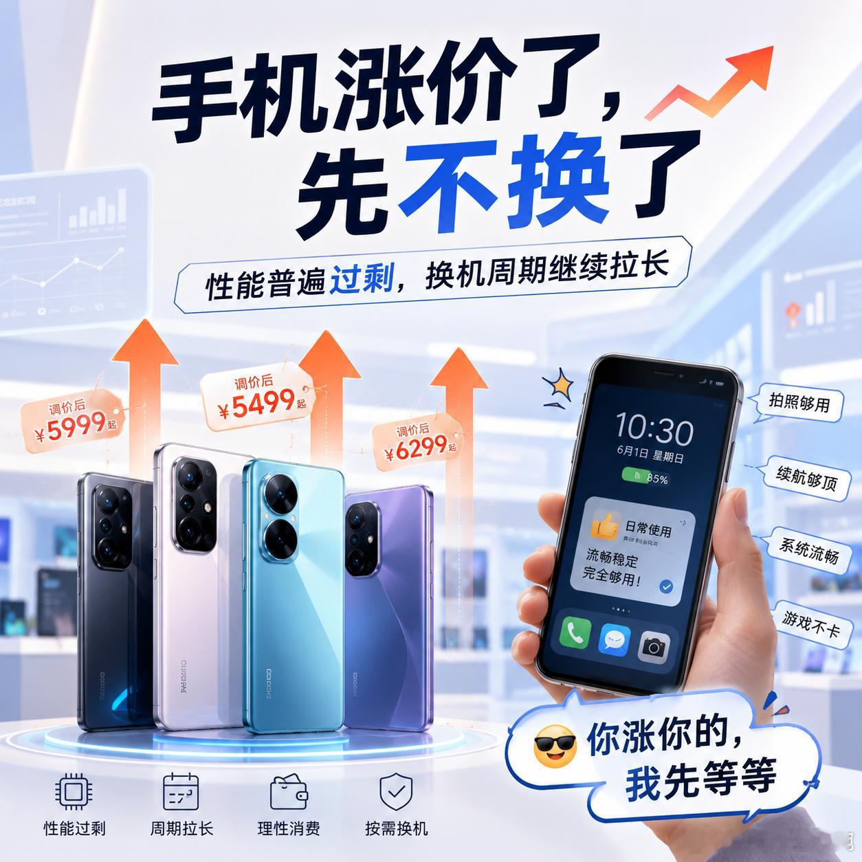 多款手机正式涨价感觉二手平台要火了！前几年大家换机，是真的能感受到代际差距：屏幕