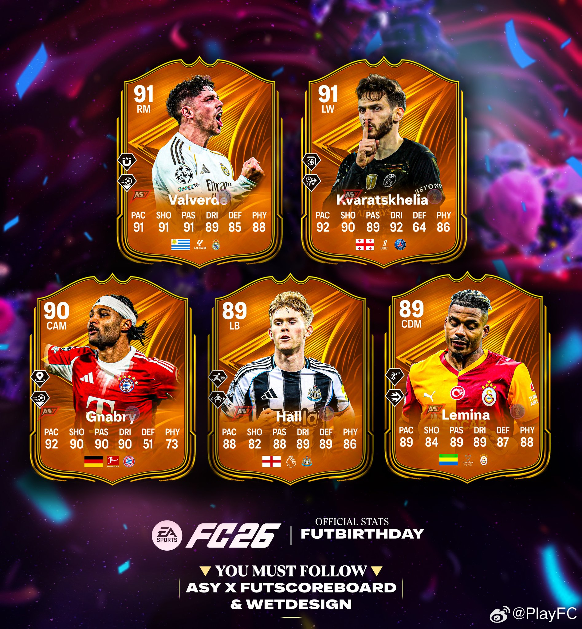 今年橙卡发的真不少。5张璀璨明星即将推出。FC26