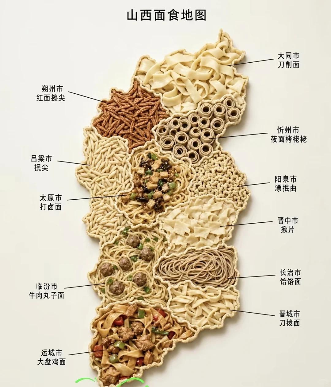 面食是山西人世代相传的主食，千百年来，蒸、煮、煎、炸、烙、烤等技法层出不穷，将五
