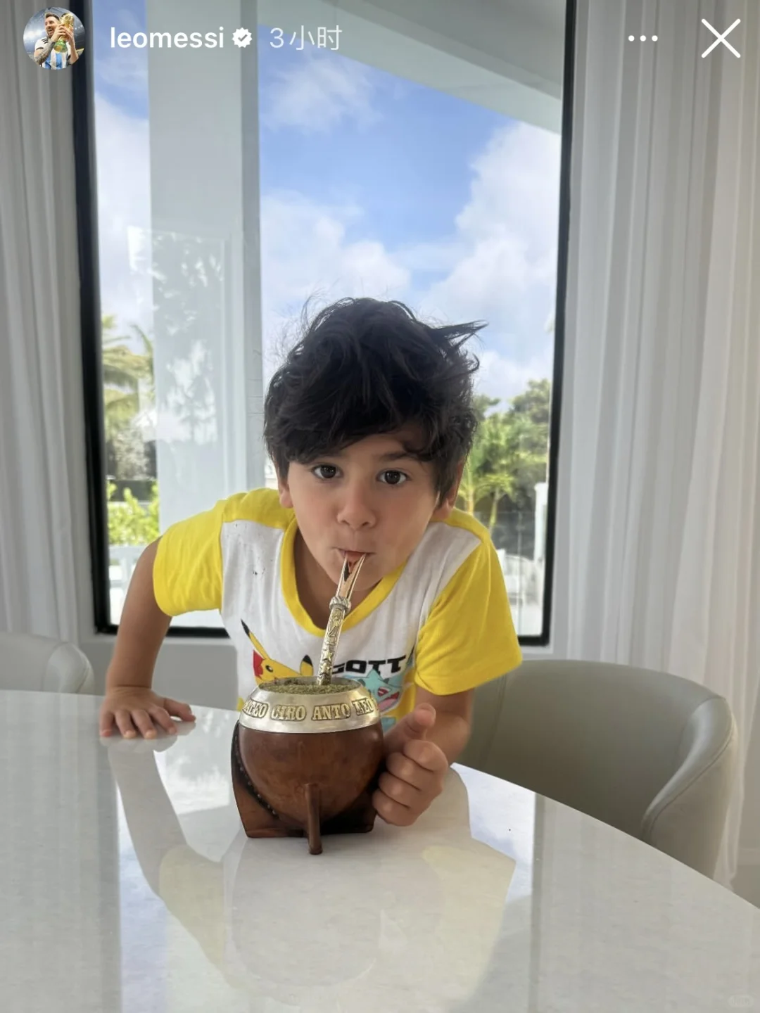 梅西发动态，先show Ciro，再show比赛！